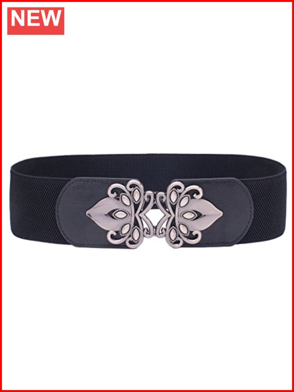 Womens Vintage Wide Elastic Stretch Waist Belt Retro Cinch Belt
